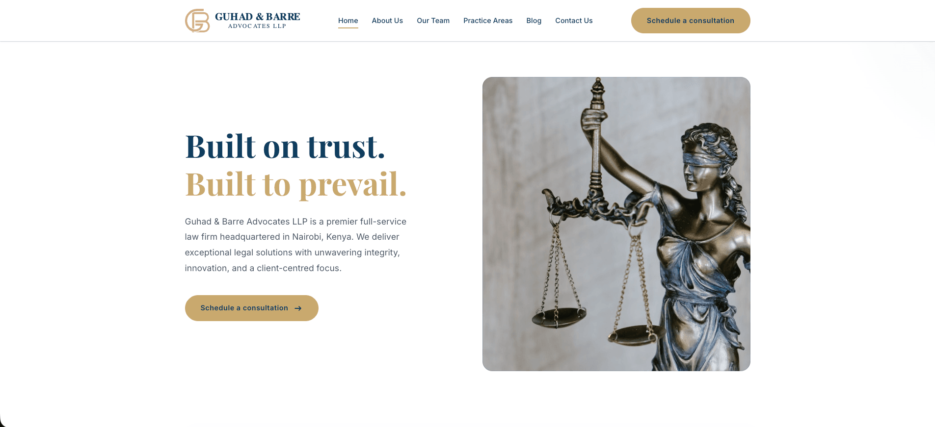 Guhad and Barre Advocates website